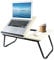 Holdfiturn Foldable Laptop Desk, Laptop Table with Cup Holder, Height Adjustable Computer Bed Tray Table, Reading Holder Notebook Stand for Eating Reading Working Wood