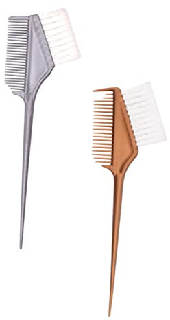 NIYANGLE 2piezas Cepillo Aplicador De Tinte Profesional Pinceles Para Teñir Cabello Fácil De Usar y Limpiar Para Peluquería Barbería Hogar