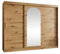 Mirjan24 Kleiderschrank Samker 250, 3-türiger Schiebetürenschrank mit Einlegeböden und 2 Kleiderstangen (Artisan Eiche, mit Schubladen)