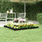 Gecheer Pflanzkübel, Blumenkasten 3-stufiges Design, Hochbeet für Garten Dekorativ, Pflanzpyramide Kräuterpyramide, Schwarz Massivholz Kiefer 110 x 110 x 27 cm