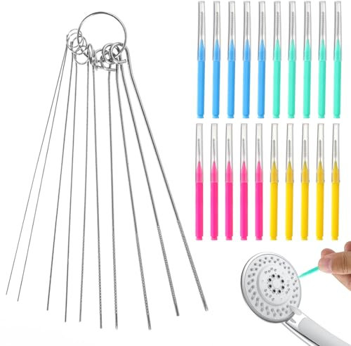 30 PCS Shower Head Cleaning Brush Shower Head Cleaner Picks for Small Hole Showerhead Cleaning Brushes Nozzle Unclogger for Household Bathroom