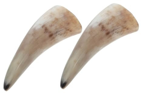 VALICLUD 2Pcs Handmade Ox Horn Drinking Mugs Vintage Viking Wine Cups Unique Natural Decor for Home for Beer Wine Distinctive Art with Vintage Charm
