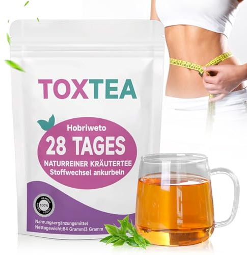 28 Tage Detox Tee zum Abnehmen – Natürliche Kräutermischung mit Lotusblatt, Wintermelone, Cassia-Samen, Hawthorn & Grüner Tee – Unterstützt den Stoffwechsel und fördert eine gesunde Verdauung