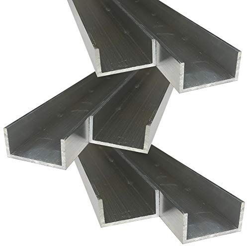 Alu U-Profil 20 x 40 x 20 x 2,0 mm Aluminium AlMgSi0,5 U-Stab Profil Aluprofil U-Stange (50 cm (4 Stck.))