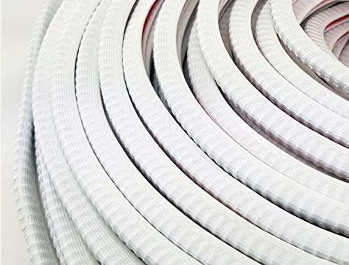KS1-2W Kantenschutzprofil von SMI-Kantenschutzprofi - PVC Gummi Klemmprofil - Klemmbereich 1-2 mm - mit Stahleinlage - Kantenschutz - Weiß - einfache Montage, selbstklemmend ohne Kleber (3 m)