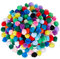 Relaxdays 800x Pompons bunt im Set, kleine Bommeln zum Basteln, Mini Pom Pom Kugeln, Deko für Geburtstag & Hochzeit, D: 2 cm, bunt