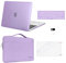 MOSISO Coque Compatible avec MacBook Pro 13 2024-2016 M2 A2338 M1 A2251 A2289 A2159 A1989 A1708 A1706,Étui Rigide&Housse PC Portable&Peau de Clavier&Couvercle de Webcam&Protège-Écran, Violet Clair