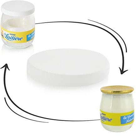 Monboco | Lot de 30 Couvercles universels | diamètre 56 mm | Fabrication française | Compatible la laitière et divers pots de Yaourt en verre | Respect des Normes de Conservation Alimentaire