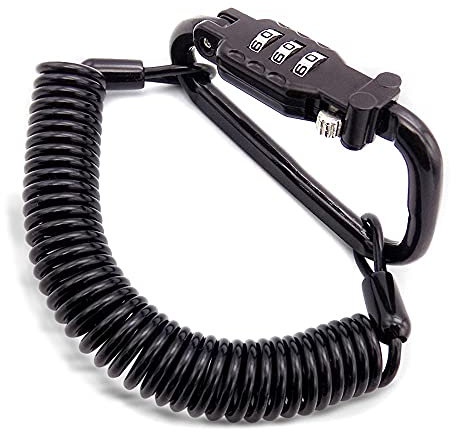 Antirrobo Casco Moto/candado combinación con mosquetón Tourtecs