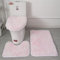 Lifup Badteppich Set 3 Teiliges, rutschfeste Shaggy Badematte, Flauschig Contour Badteppich, Langflor Toilettensitzbezug Tie Dye Rosa