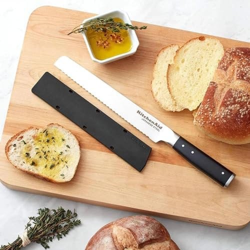 KitchenAid KOG8IRSSOHOBA Gourmet Bread Cutting Knife, Sharp High Carbon Japanese Steel, 20 cm