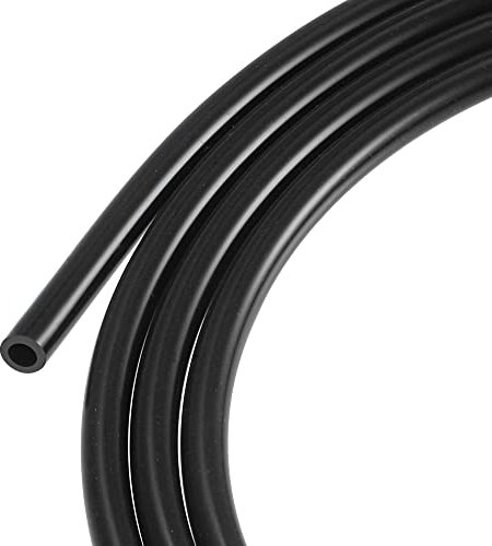 sourcing map Silikonschlauch Schlauch 4mm ID 6mm OD 8ft Schwarz Hochtemperatur für Wasserschlauch Luftschlauch