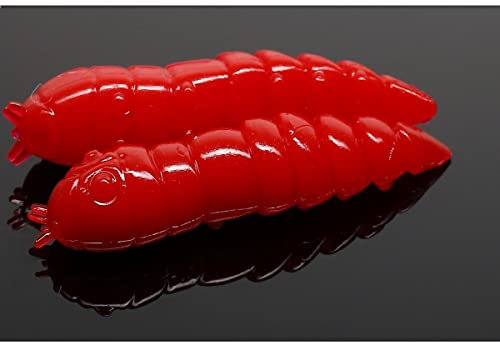 Libra Lures Kukolka 4,2cm Käse Red 021 zum auftreibenden Angeln Forellenangeln, 10 Stück
