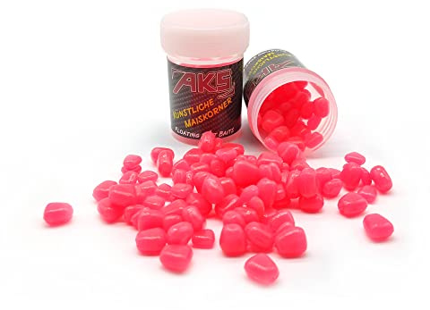 AKS Fishing Angelmais, Karpfen Künstliche Maiskörner, Aromamais, Angelköder, Mais Imitat, Gummiköder