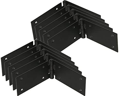 KOTARBAU® 10er Set Türscharnier Kistenband Möbelscharnier 200x50 mm Gerollt Schwarz