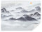 Tapeko Papier Peint Panoramique Montagnes 400x280 cm style 3D Nature Montagnes Nuages ​​Horizon Papier Peint intissé Couleurs Douces pour Chambre Salon Décoration Murale u44010