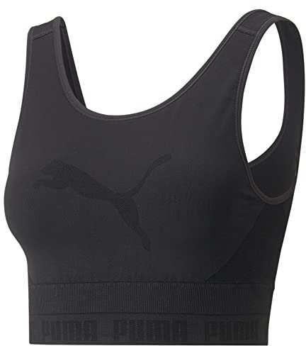 PUMA Damen Evoknit Crop Top Schwarz, M