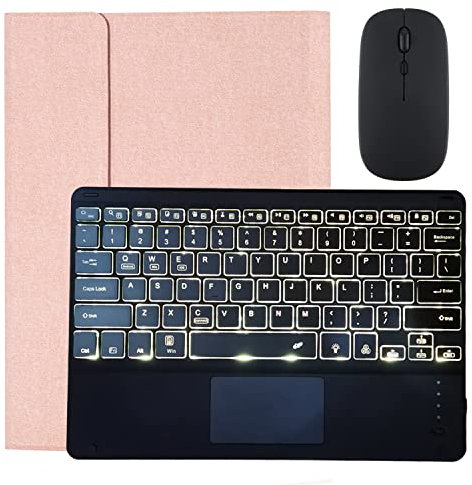 GUPENAA Custodia Tastiera Italiana per iPad PRO 12,9 Pollici 2017/2015 (2a e 1a Generazione) Tastiera Magnetica Staccabile Wireless Bluetooth retroilluminata con trackpad,Rose Gold