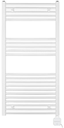 BULLTHERM Seche Serviette électrique connecté Bluetooth, Porte Serviette Bluetooth, radiateur Salle de Bain programmable (1175 X 500, Blanc)