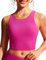 CRZ YOGA Top Bikini da Donna con Schiena all'Americana e Imbottitura ad Asciugatura Rapida Viola di Ibisco 44