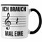 Trendation - Musiker Tasse Geschenk Ich Brauch Mal Eine Pause Lustige Geschenkidee für Musiker (Schwarz)