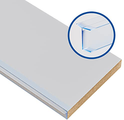 Prima Renovierungs-Systeme Sockelblende Küchen | Sockelleiste Küche mit Dichtungsprofil | Küchensockel 19 mm | Farbe und Größe wählbar (1800 x 100 mm, Aluminium)