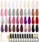 ROSALIND UV Nagellack Set 22 Pcs Shellac Nagellack Mit Top & Base Coat 20 Farben Shellac Set UV LED Soak Off Nail Polish Gel Lack Glitzer Braun Rot Rosa Silber ManiküRe Set 8ml