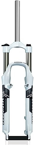 ZCXBHD 26 Fourche Suspendue Avant VTT 100mm Voyage Disque De Frein/V Contrôle D'épaule 1 1/8 Tube Droit Fourche en Alliage D'aluminium (Color : White Grey, Size : 26in)