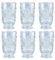 Sungmor Lot de 6 verres highball vintage en relief de 306,2 g, verres transparents pour jus, cocktail, eau, bière, soda, whisky