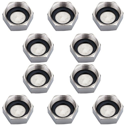 Masterpart 10 x Universal 3/4 Inch Washing Machine Tap Blanking Cap Nuts & Washers