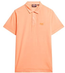 Superdry Herren Essential Jersey-Polohemd mit neonfarbenem Logo