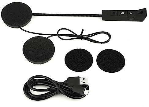 Keenso Vielseitige Helmlautsprecher – Hi-Fi-Sound, Motorradlautsprecher mit Freisprechfunktion, Motorradhelmlautsprecher 5.0 CSR BT-Chip, Energiesparmodus, Warnung bei Niedrigem