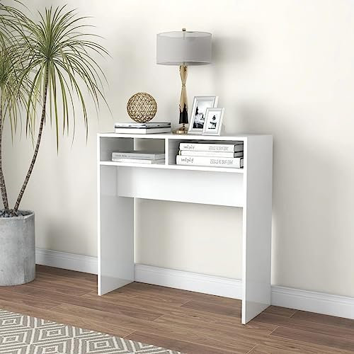 Furniture Home Tools Console en bois laqué Blanc 78 x 30 x 80 cm