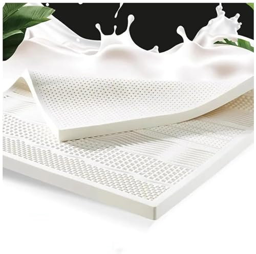 BIRJXVTO Latex-Matratze, Superweich,100% Natürlich, Schlichtes Design, Entspannende Schlafzimmer-Latex-Matratze Mit Topper, Naturlatex-Matratzenauflage,4in,80x200cm(31x79in)