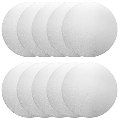 sourcing map Hoja de aluminio, 10 piezas de 50 mm de diámetro x 1 mm de grosor, placa de aluminio 1060 para uso industrial, tono plateado