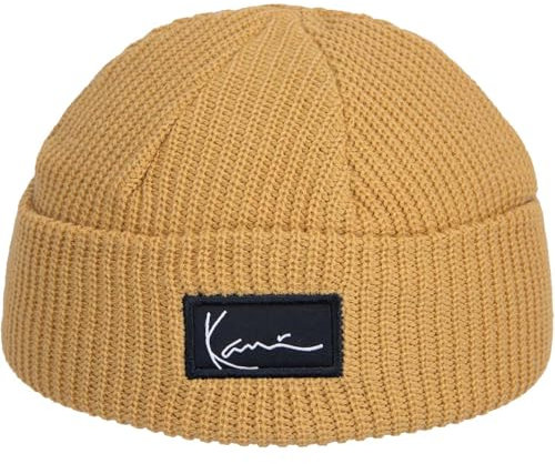 Karl Kani Woven Signature Beanie Wintermütze (DE/NL/SE/PL, Alphanumerisch, Einheitsgröße, Sand)