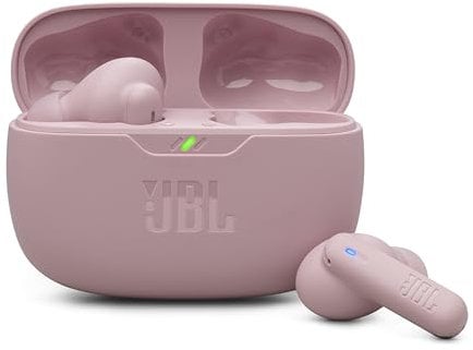 JBL Wave Beam 2, Wireless Noise Cancelling Bluetooth Earbuds with 40h Playtime, JBL Pure Bass Sound, Smart Ambient Technology and Multi-Point Connection, Closed-Back Stick Design, Pink