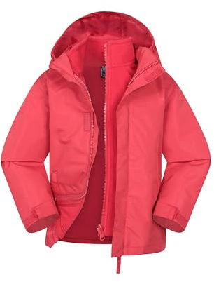 Mountain Warehouse Fell Kids 3 in 1 Rain Jacket Active Red 9-10y