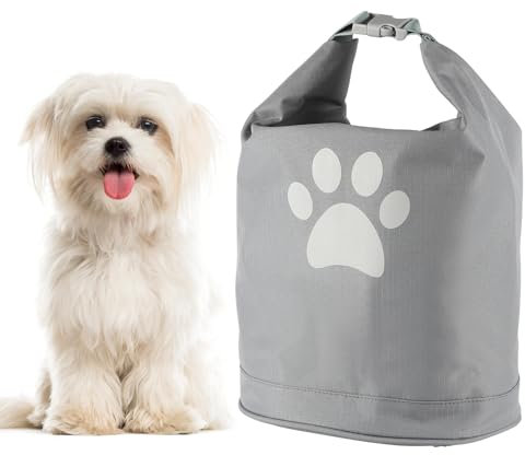 Ctomche Dog Food Storage Travel Bag 4.5KG,Dog Food Storage Container with Waterproof Collapsible,Built-in Pocket Dog Treat Pouch for Pet,Dog Walking Bag for Camping,Dog Boarding,Keeps Food Fresh