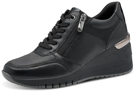 MARCO TOZZI Damen Sneaker Leder weiches Feel Me Wechselfußbett weiches Innenfutter