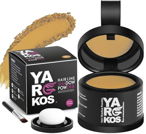 Yargkos Unsichtbares Ansatzpuder, Soforteffekt Haaransatz Puder, Frauen Wasserfestes Concealer zur Haarverdichtung, Männer Haar Abdecken zum Ansatz kaschieren Kahle Graue Dünne Stellen, 11-Mittelblond
