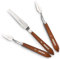 MEEDEN Artist Palette Knife Set: 3Pcs Art Spatula Knives with Wooden Handle - Stainless Steel Blades for Oil, Acrylic Canvas Painting