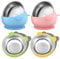 Shimmerz Bols Bébé en Acier Inoxydable avec Fonction de Succion, 2-en-1 Bol pour Enfants SUS304 & Doublure en Silicone Amovible, Set de 4 Couleurs Anti-Brûlure