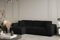 Friderik Ecksofa LUGA L-Form Links/Rechts mit Kissen (Schwarz, Links)
