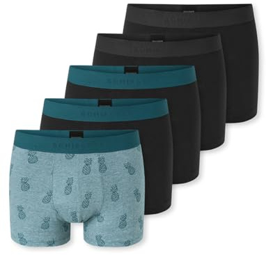 Schiesser Herren 5 PACK Boxershorts Bio Baumwolle Multipack - 95/5 Organic