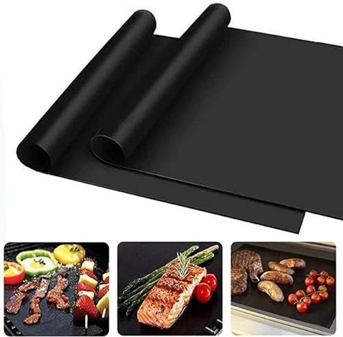 6 Pcs BBQ Grille Tapis Barbecue Tapis Gaz BBQ Grille Antiadhésive Résistant à la Chaleur Réutilisable Facile à Nettoyer Électrique