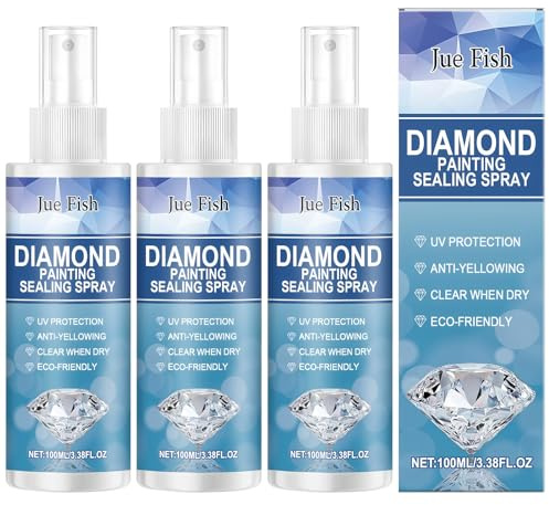 3 PCS Diamond Painting Versiegelung Spray 100ml,Diamond Painting Kleber | Diamantmalerei Sprühversiegelung,für Glitzernde Bilder Anti-Shedding Versiegelung von Diamanten, Durchsichtig