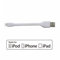 Phoenix - USB Macho a Lightning Macho 10 cm Certificado Oficial Apple mfi iPhone 5 6 7 iPad Mini iPad Pro iPad 2 4 iPad Air iPad Pro Carga sincroniza OTG Ultra Compacto Goma Blanco