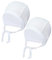 TupTam Unisex Baby Erstlingsmütze zum Binden 2er Pack, Farbe: Weiß, Größe: 62-68