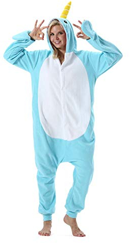 SAMGU Tier Onesie Pyjama Cosplay Kostüme Schlafanzug Erwachsene Unisex Animal Tieroutfit tierkostüme Jumpsuit Wal L